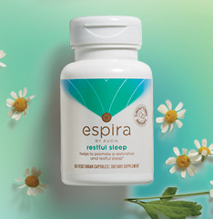 Relax from the stress of everyday life with ESPIRA CALM. Get a good night’s sleep with RESTFUL SLEEP.