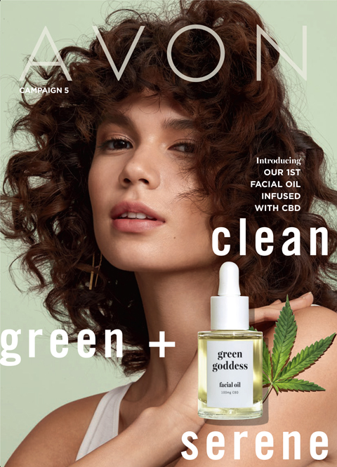 Currently Shopping Avon Campaign 5 Book: Introducing OUR 1ST FACIAL OIL INFUSED WITH CBD